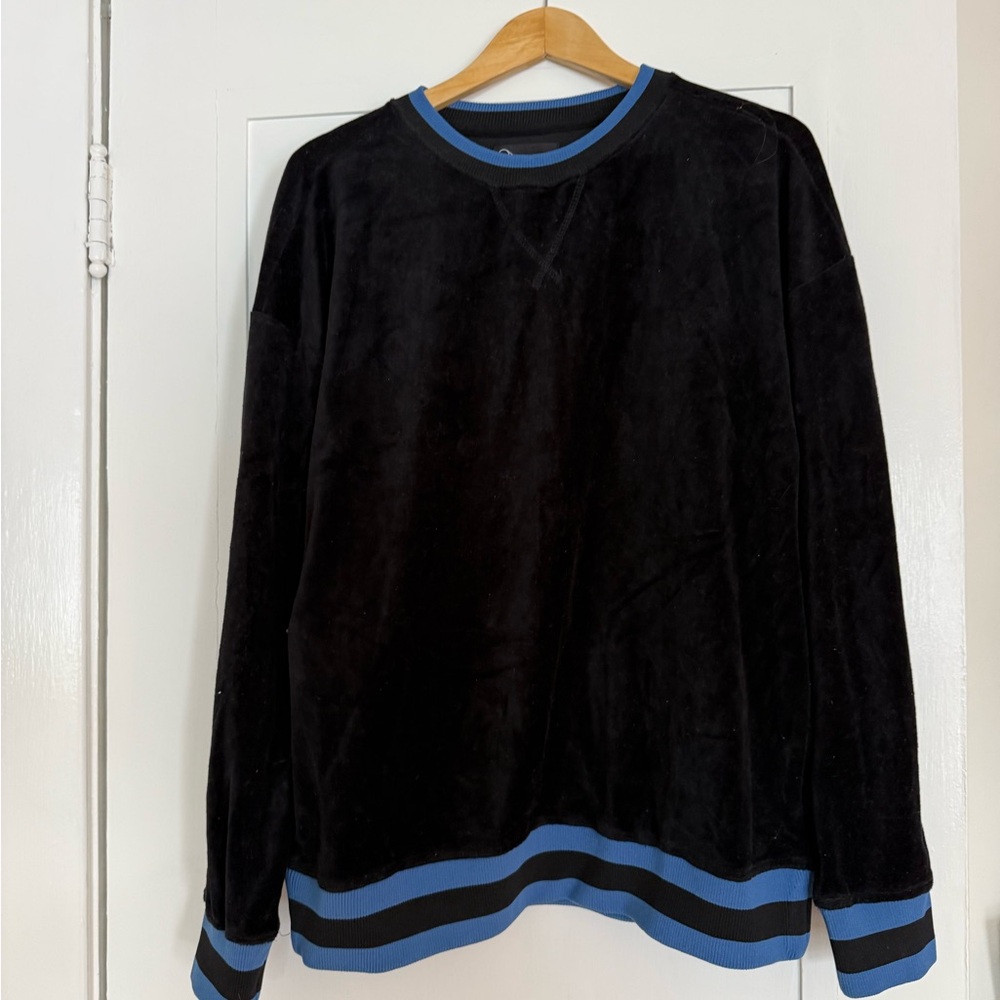 Original Use Black Sweater with Blue Trim